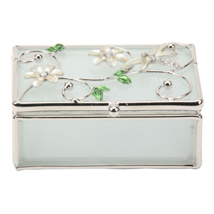 Sophia Glass & Wire Oblong Trinket Box with Dragonfly Ivory product image