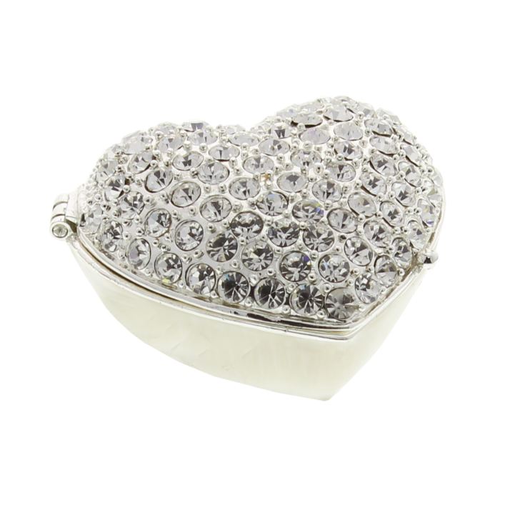 Sophia Silverplated & Epoxy Crystal Trinket Box - Heart product image