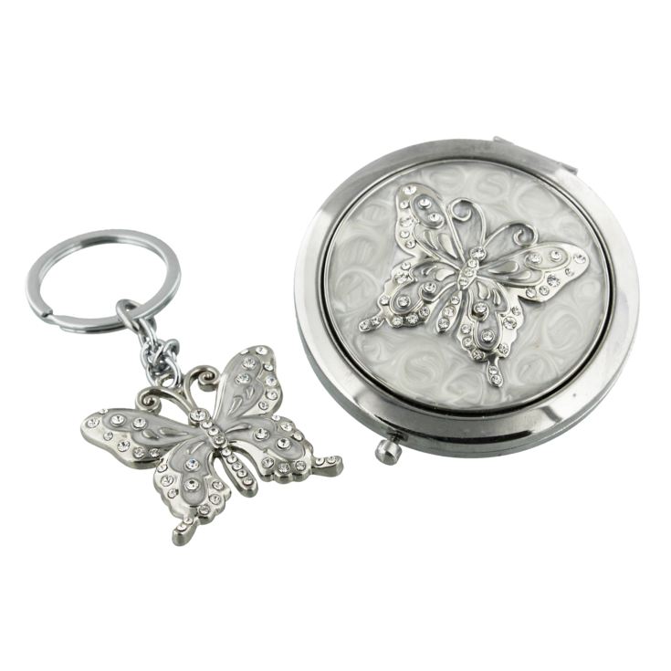 Sophia Compact & Keyring Set - Butterfly product image