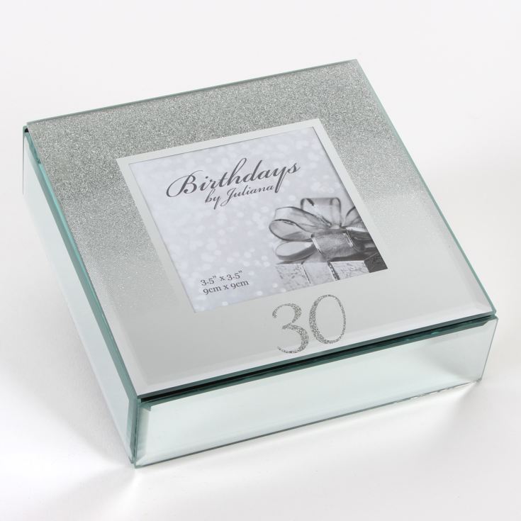 Milestones Glitter Mirror Trinket Box - 30th product image