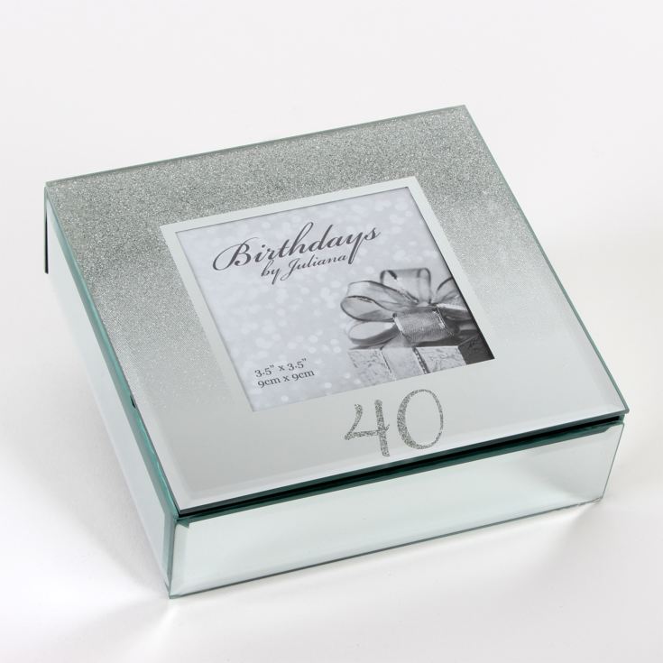 Birthdays by Juliana '40' Glitter Mirror Trinket Box product image