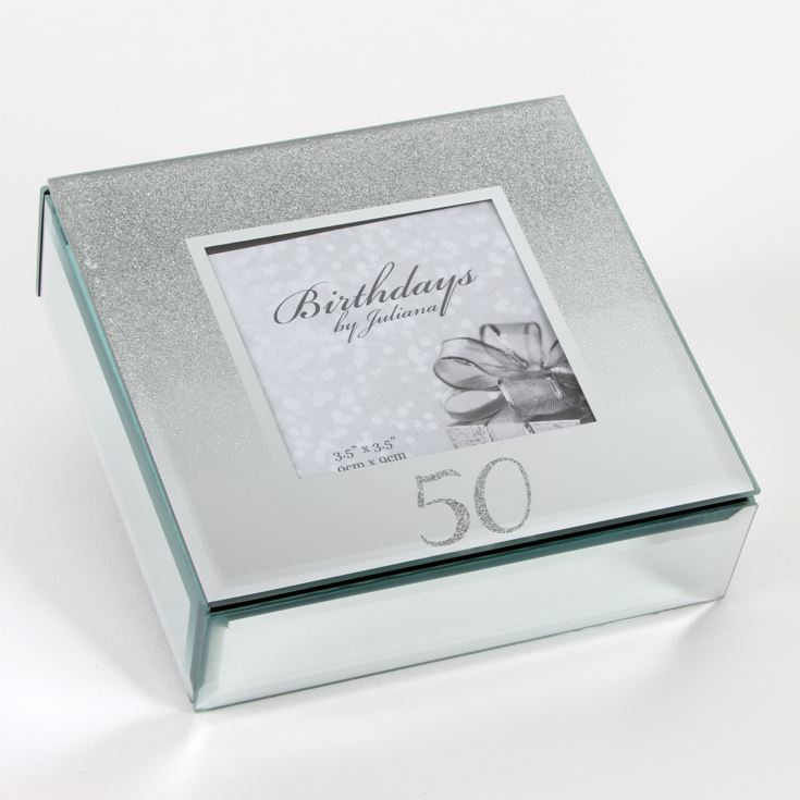 Birthdays by Juliana '50' Glitter Mirror Trinket Box product image