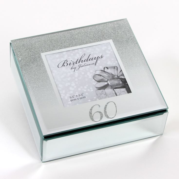 Milestones Glitter Mirror Trinket Box - 60th product image