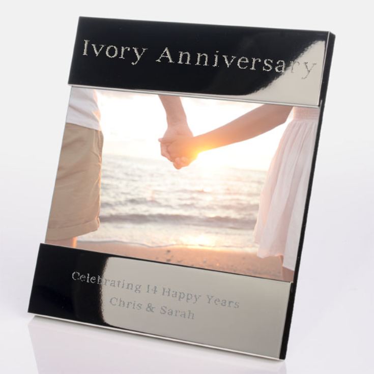 Engraved 14th (Ivory) Anniversary Photo Frame product image