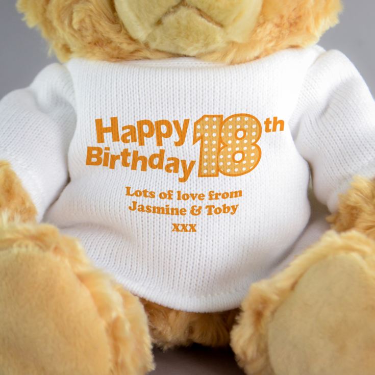 18th Birthday Personalised Honey Bear product image