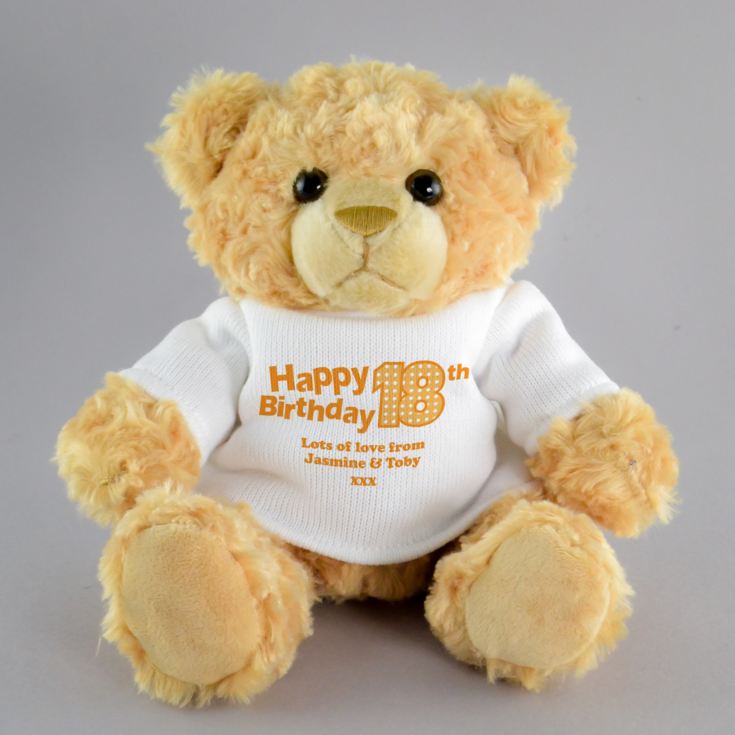 18th Birthday Personalised Honey Bear product image