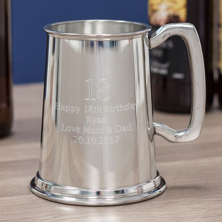 Retirement 1 Pint Pewter Tankard Personalised Engraved Free Sports trophy Wedding Dad Gift Wentworth Pewter Birthday Boxed 