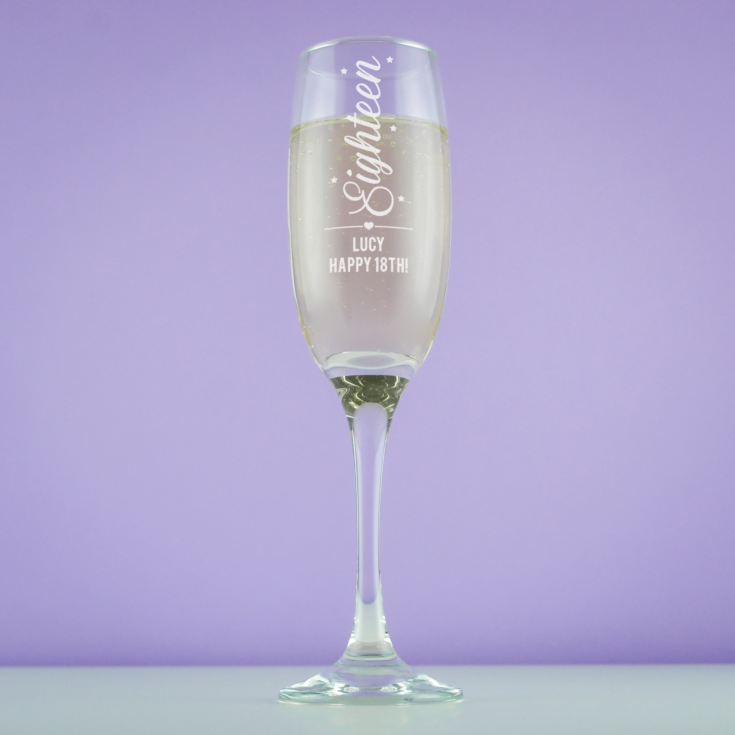 Personalised 18th Birthday Prosecco Glass product image