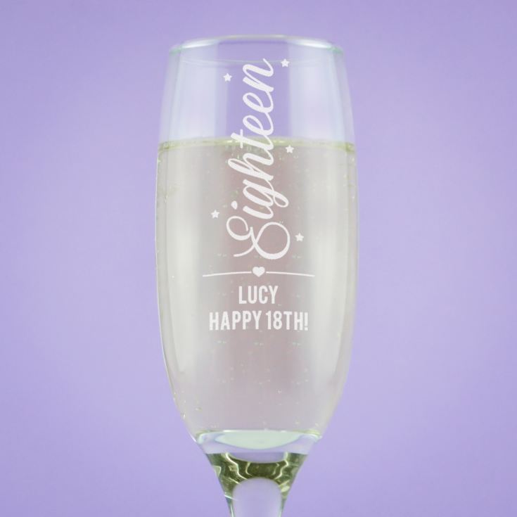 Personalised 18th Birthday Prosecco Glass product image