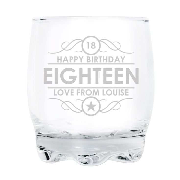 Personalised 18th Birthday Whisky Glass product image