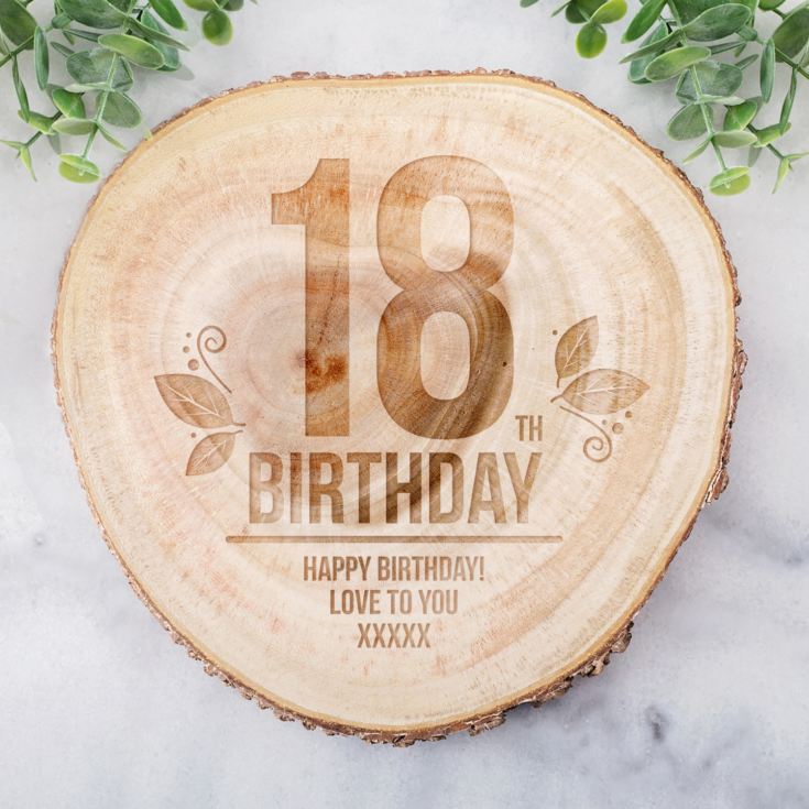 Personalised 18th Birthday Tree Slice product image