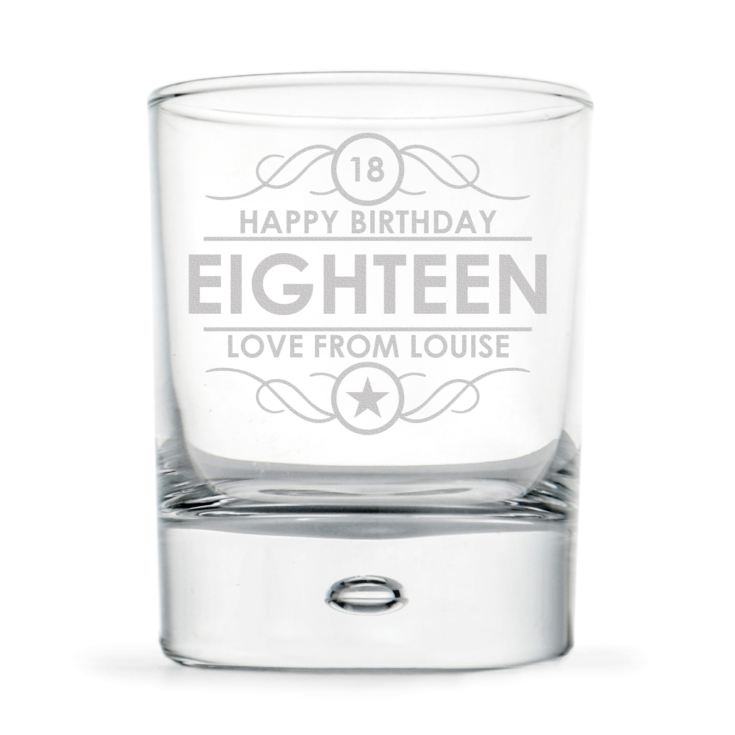 Personalised 18th Birthday Whisky Glass product image