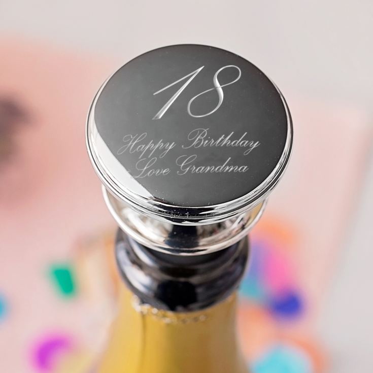 Personalised 18th Birthday Wine Bottle Stopper product image