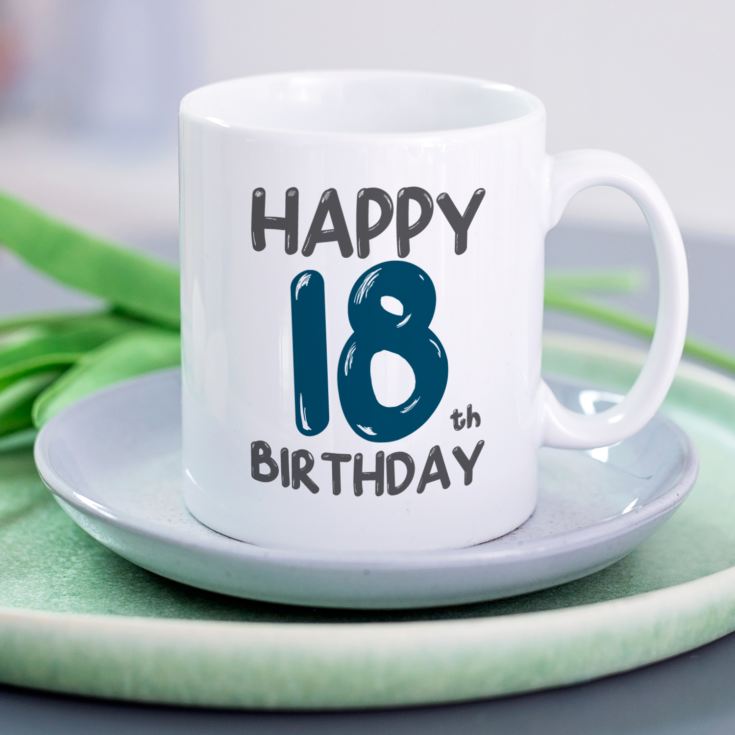 Personalised 18th Birthday Mug Blue product image