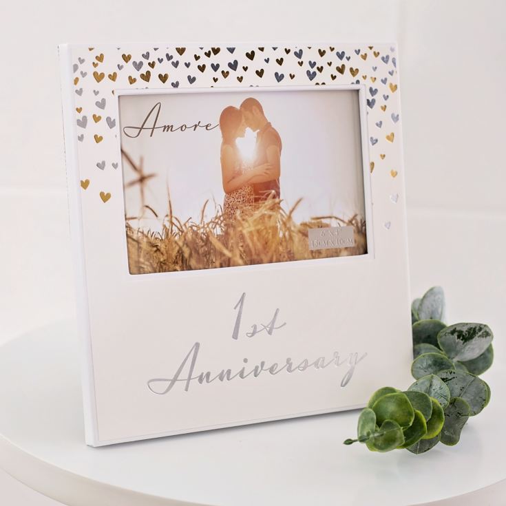 Amore Little Hearts First Anniversary Photo Frame The Gift Experience