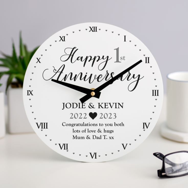 Personalised Anniversary Clock The Gift Experience