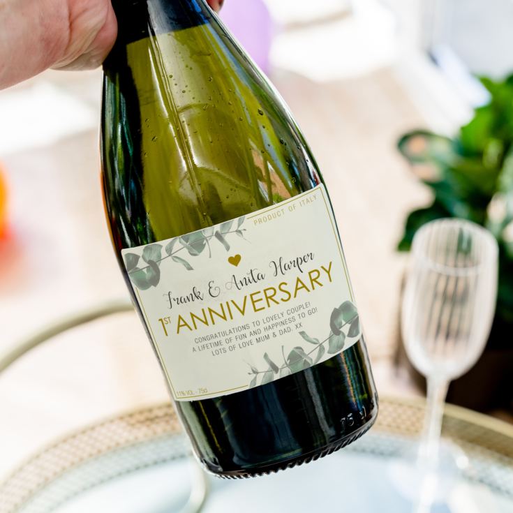 Personalised 1st Anniversary Prosecco product image