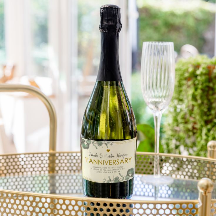 Personalised 1st Anniversary Prosecco product image