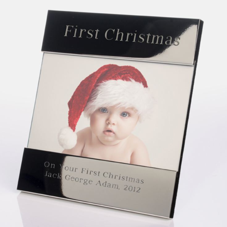 Engraved Baby's First Christmas Photo Frame product image