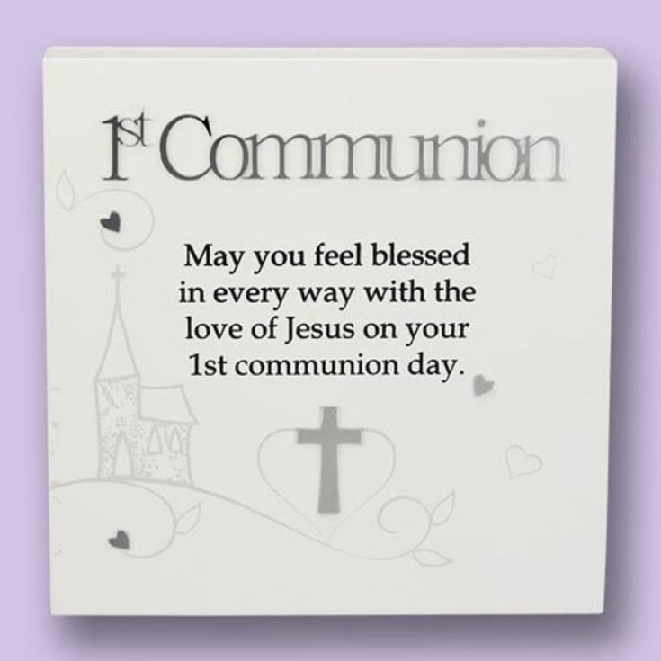 1st Communion Sentiment Art Block product image