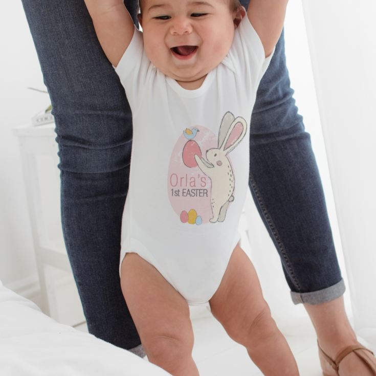 Personalised My 1st Easter Bunny Baby Grow product image