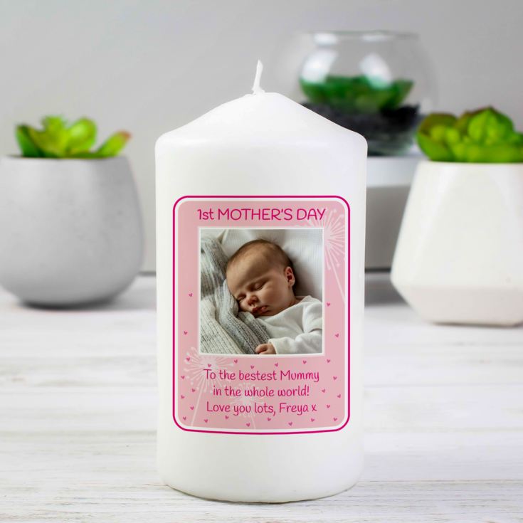 Personalised 1st Mother's Day Photo Candle product image