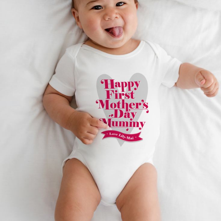 Personalised First Mother's Day Baby Grow product image