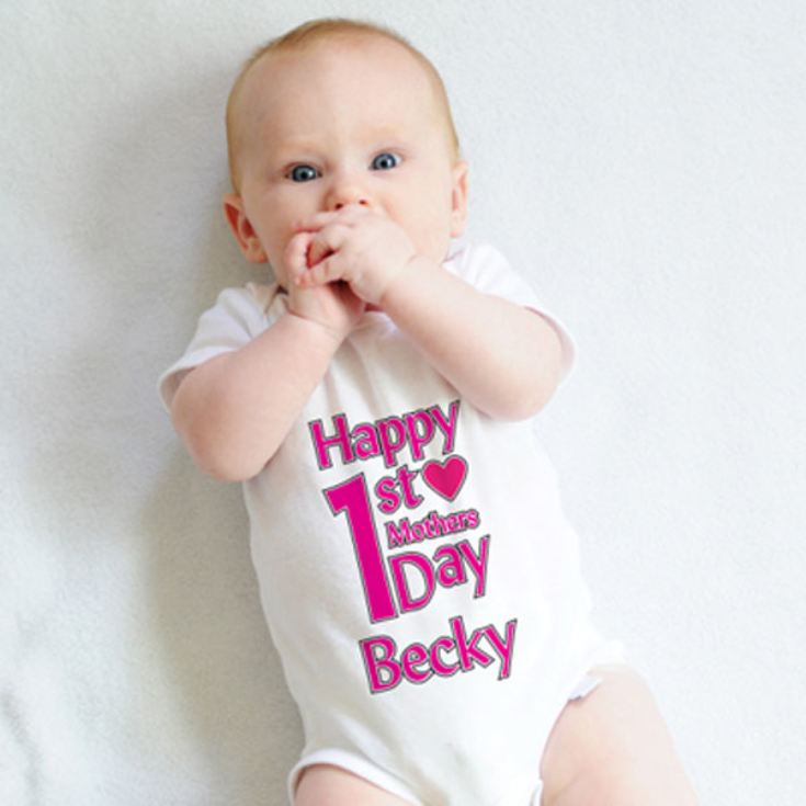 First Mother's Day Personalised Baby Grow product image