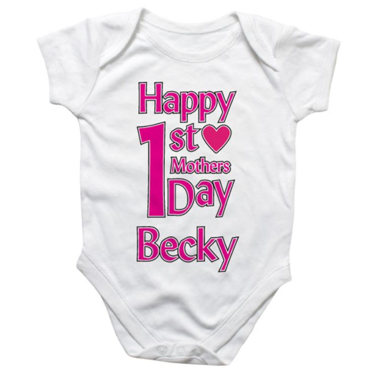 First Mother's Day Personalised Baby Grow product image