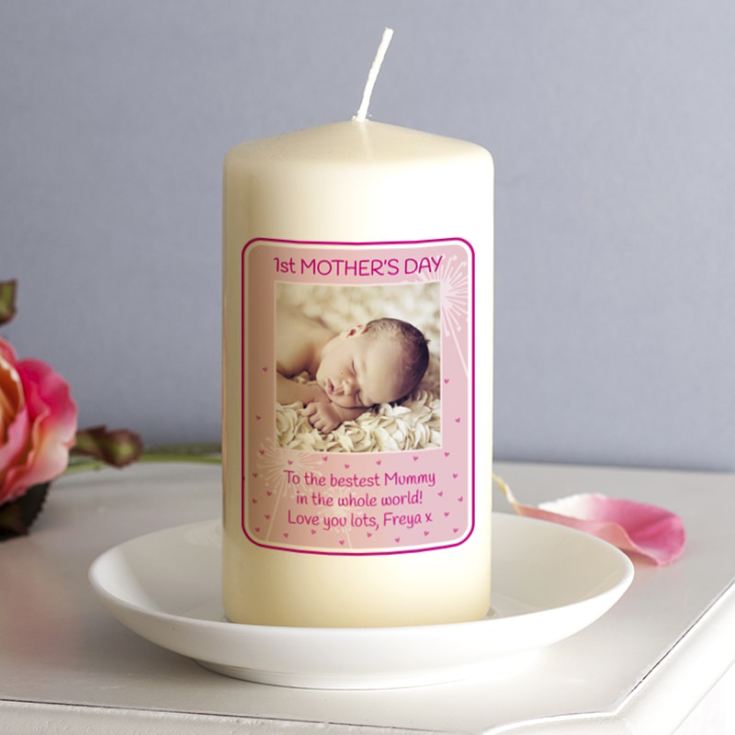 Personalised 1st Mother's Day Photo Candle | The Gift ...