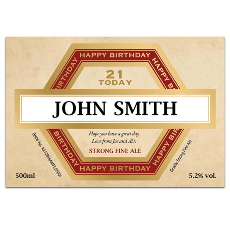 21st Birthday Personalised Bottle of Beer product image