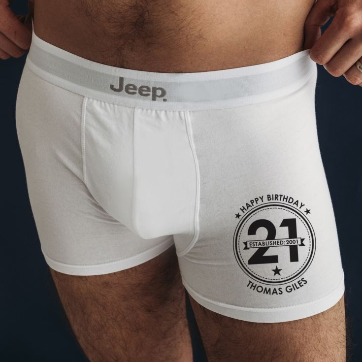 Personalised 21st Birthday Boxer Shorts product image