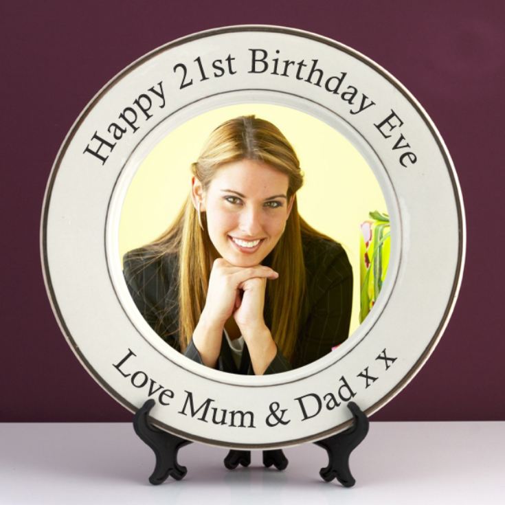 Personalised 21st Birthday Photo Plate product image