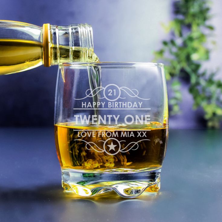 Personalised 21st Birthday Whisky Glass product image