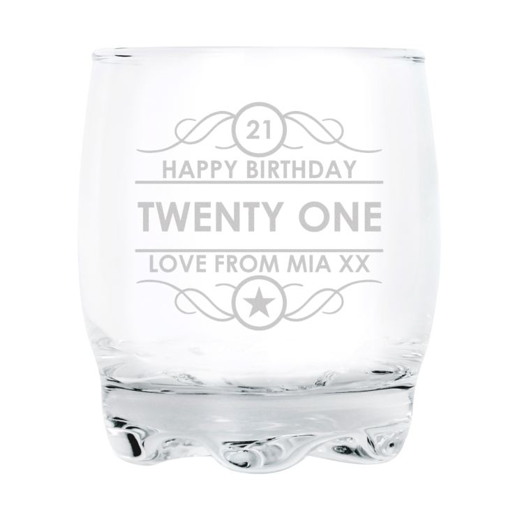 Personalised 21st Birthday Whisky Glass product image