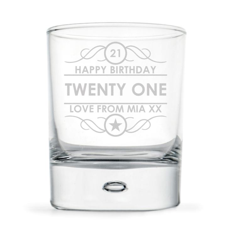 Personalised 21st Birthday Whisky Glass product image