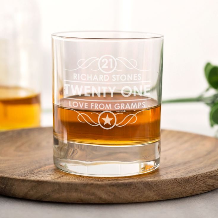 Personalised 21st Birthday Whisky Glass product image