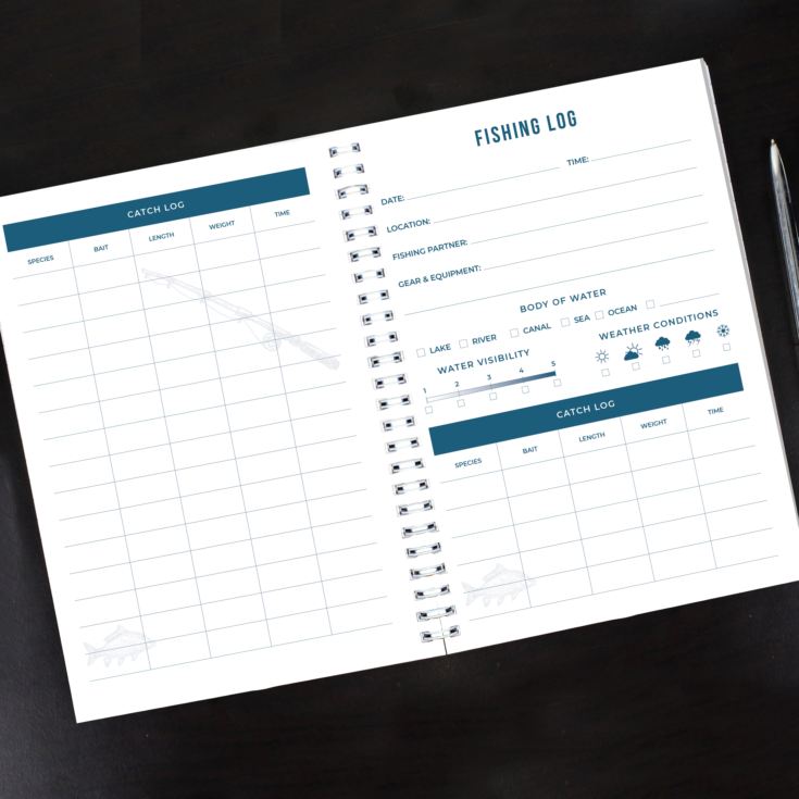 Personalised A5 Fishing Log Book product image