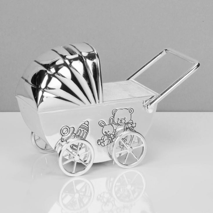 Bambino Silverplate Money Box Pram/Moving Wheels *(12/24)* product image