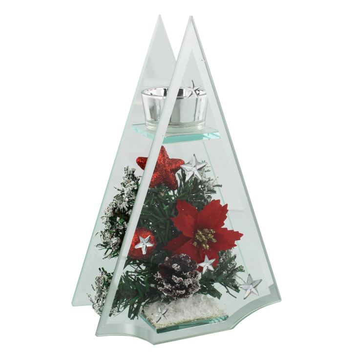 Medium Tree Shaped Glass Tealight Holder 24cm product image