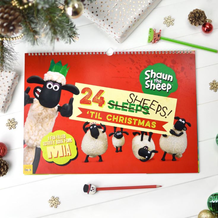 Personalised Shaun the Sheep ’24 Sheeps’ Activity Advent Calendar product image