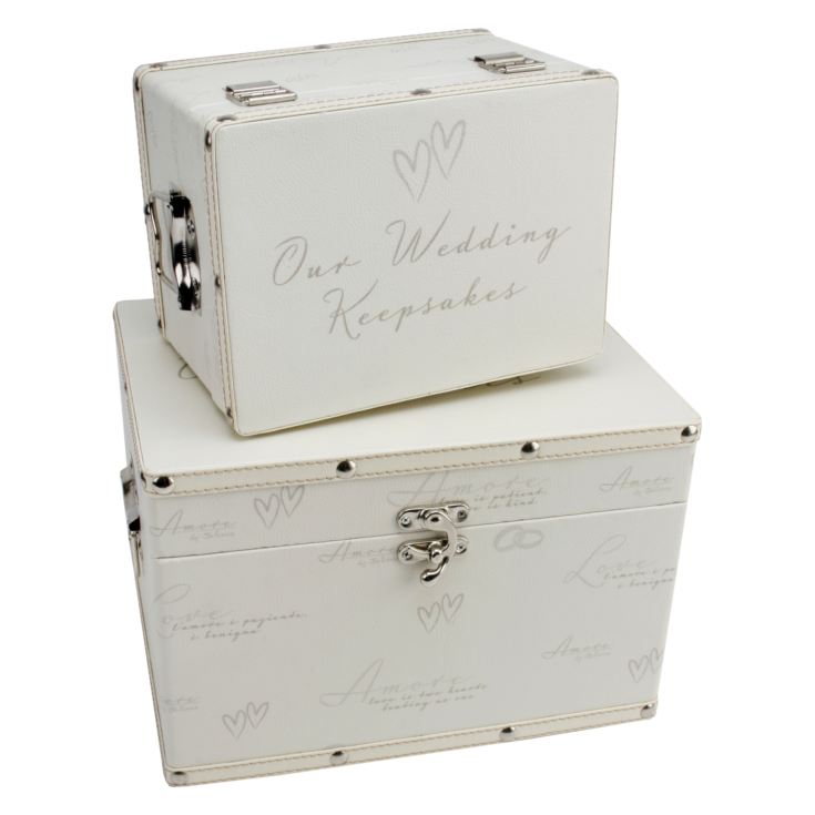 AMORE BY JULIANA® Storage Boxes - Our Wedding Keepsakes product image
