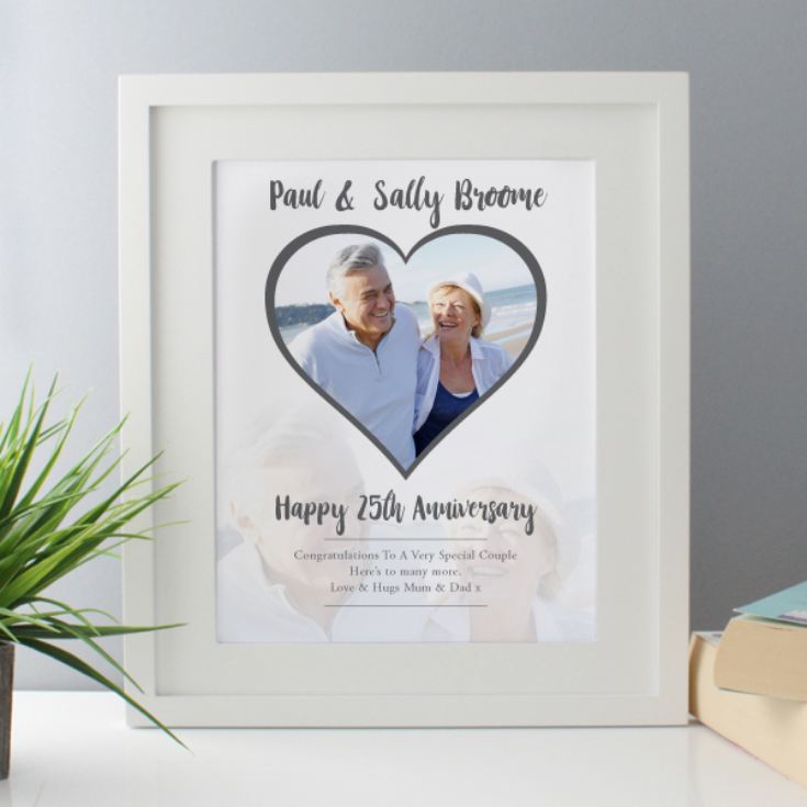 Personalised Silver Anniversary Framed Photo Print product image