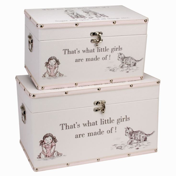 Luggage series - Set of 2 Storage Boxes - "Little Girls" product image