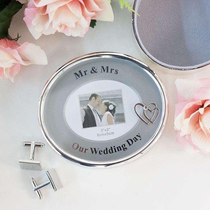 Mr & Mrs Silver Plated Oval Trinket Box product image