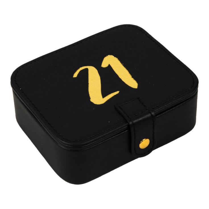 Signography Black Leatherette & Gold Foil Jewellery Box - 21 product image