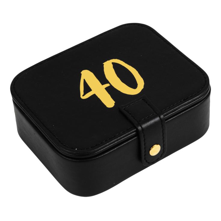 Signography Black Leatherette & Gold Foil Jewellery Box - 40 product image