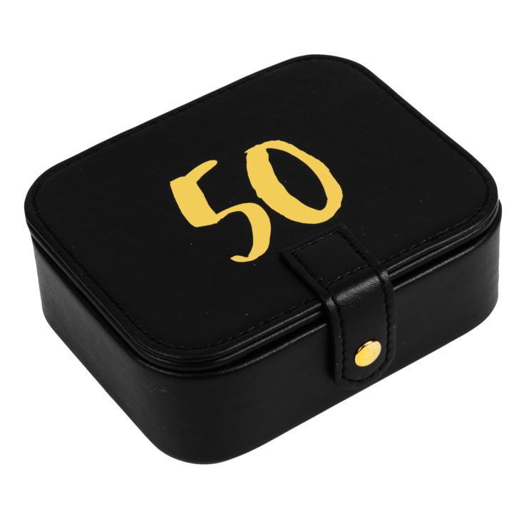 Signography Black Leatherette & Gold Foil Jewellery Box - 50 product image