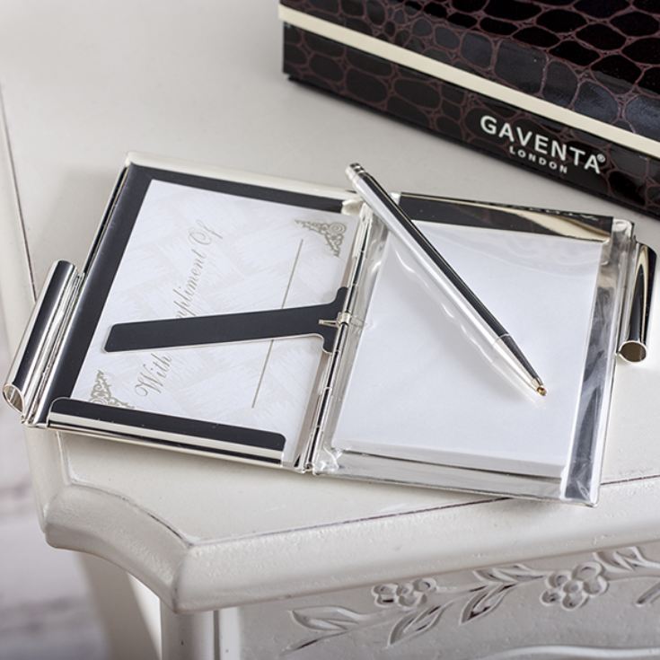 Personalised Notebook And Pen Set With Crystal Cross The Gift Experience