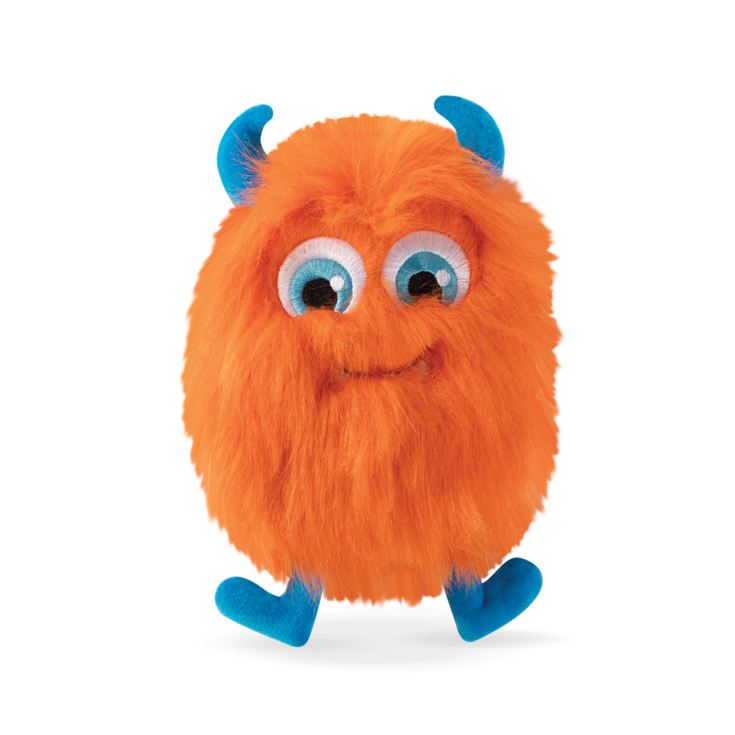 FRINGE Hairy Orange Monster Squeaky Dog Toy product image